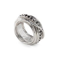 Anello Rubinia Donna Rock Collection Filo Della Vita in Argento Diamante AN10ABN-14